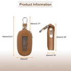 Universal Premium Car Key Fob Case Genuine Leather Key Protector Cover Brown