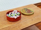 Dollhouse Candy Tin Christmas Theme Filled With Treats 1 12 Scale Miniature