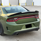 Rear Decklid Wicker Bill Spoiler Gurney Flap Kit Set For 15-23 Dodge Charger Srt