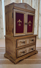 Large Vintage Italian Florentine Gold Gilt Wood Jewelry Music Box Chest Carved