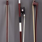 Master Antique Ironwood Octagonal Violin Bow 4 4 Big Eye Frog Silver Parts Stiff