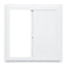 Utility Left-hand Single Slider Vinyl Window Dual Pane Standard Glass W  Screen
