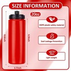 12 Pack Red White Polka Dot Water Bottles Bulk  20 Oz Reusable Plastic Water    