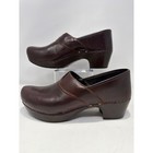 Dansko Brown Leather Professional Clogs Slip On Shoes Womens Size 40 Us 9 5 10