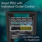 Trendnet Tpi-l14 14-outlet Managed 2u Rackmount Switched Power  Distribution