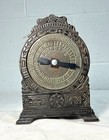 Rare Antique 1800 s H l  Judd  clock W  Moveable Hand  Cast Iron Still Bank