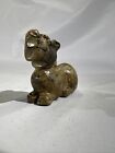 Ancient Chinese Nephrite Jade Brown Dragon Carving Pendant