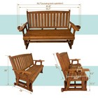 Patio Glider For 3  With Cup Holders  High Back And Deep Contoured Seat