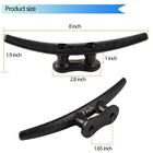 8 Inch Dock Cleat  Boat Cleat Open Base Cast Iron electrophoretic Coated Boat   