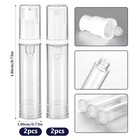 4 Pcs Empty Airless Pump Bottles  Refillable Clear Travel Pump Bottle Lotion    