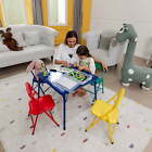 Folding Play Table Set With 4 Chairs  Ideal For Toddler Playroom Classroom