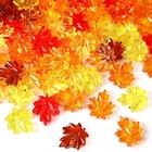 60pcs Fall Thanksgiving Ornaments  Maple Leaves Vase Red Orange Yellow Brown