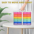 Photo Box   Craft Keeper  Multicolor Portable Organizer Holds 4 x6  Photos Cases