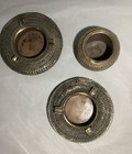 Antique Ornate Pierced Brass Anklet Ashtray Filigree  Set