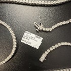 Fanuk Men s Natural Diamond Tennis Necklace 925 Silver  24     1 5ctw  Box Clasp