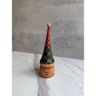Vintage Hand Carved Wooden Santa Claus Figurine   Folk Art Christmas Decor  