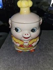 Super Cute Vintage 1970s 80s Lefton Mrs  Piggy Baker 9  Ceramic Cookie Jar