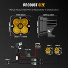 Laser 2pcs 3 inch Led Work Light Amber White Spot Pods Offroad Driving Lights