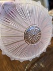 Vntg Art Deco Sunflower Pink Frosted Glass Ceiling Light Shade