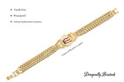 Gold Puerto Rico Flag Bracelet  14k Gold Plated  No Fade  Waterproof