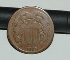 1865 U s  Two-cent Piece     Good Condition