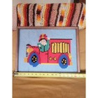 Vintage Handmade Firetruck Wall Art For Nursery Or Baby Gift - Needle Craft 