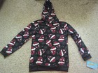 New Marvel Child s Spiderman Santa Active Hoodie And Pant Set  Black  Size 14 16
