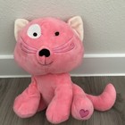 Dan Dee Pink Cat Kitten Plush 11  Stuffed Animal Toy Lovey Sewn Eyes