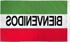  bienvenidos  Flag 3x5 Ft Polyester Banner Sign Welcome Open Green White Red Gwr