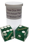 Binion s Las Vegas Casino 19mm Craps Dice Pair Green Frosted Mixed Serial  s