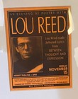 Lou Reed-rare Poetry Reading Handbill poster flyer-matted framed-san Fran-1991 