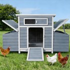 Wooden Rabbit Hutch Large Chicken Coop Outdoor Hen House  Cage For 3-6 Chickens