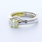 Engagement Ring Set Vintage 14k Gold 1 17 Carat Round Lab-grown Diamond J Vs1