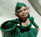 Vintage Gilner Pottery Kneeling  Elf Pixie Planter