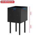 6x6 Fence Post Holder Ground Spike Black Powder Coated Steel Post Anchor 2 Pack