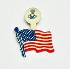 Vintage Tin American Flag Lapel Pin Lot Of 25 Lpiu Usa Metal Fold Over Tab Pins