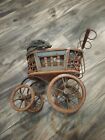Antique Doll Carriage Buggy Canvas Canopy Photo Prop Decor 