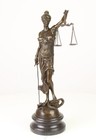 17 6 Inches Bronze Sculpture Of The Lady Justice