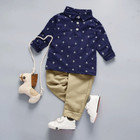 Kids Boys Gentleman Outfits Suit Casual Top Long Pants Baby Toddler Clothes Set