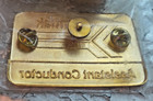 Vintage Amtrak Assistant Conductor Hat Badge Plate Pin Railroad