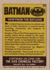 1989 View From The Batcave 25 Batman Movie Topps Trading Card Game Ccg