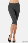 High Waisted Cotton Stretch Below Knee Capri Leggings Yoga Gym Misses Plus S-3x