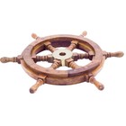 Sailing Ship Helm Made Of Rosewood 37 Cm