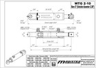Hydraulic Cylinder Welded Double Acting 2  Bore 10  Stroke Tang 2x10 Wtg New