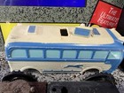 Vintage Greyhound Bus Plastic Friction Powered Toy Blue White As Is