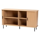 Baxton Studio Lucia Fluted Wood Sideboard - Mid-century Modern Buffet Cabinet