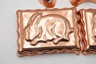 Vintage Copper Jello Molds Fish  Duck  Rabbit Set Of 3 Kitchen Wall Decor