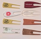 Large Lot Of Vintage Golf Tees Ball Markers Divot Tools -some Advertising Items