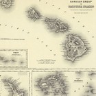 Hawaiian Islands 1856 Vintage Map 11x14 Antique Atlas Historic Wall Art Print