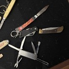 22 Piece Pocket Knife Lot W A Spoon 2 Magnifying Glasses And A Pocket Watch